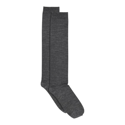 Knæstrømper - Uld/Bomuld - Dark Grey Melange