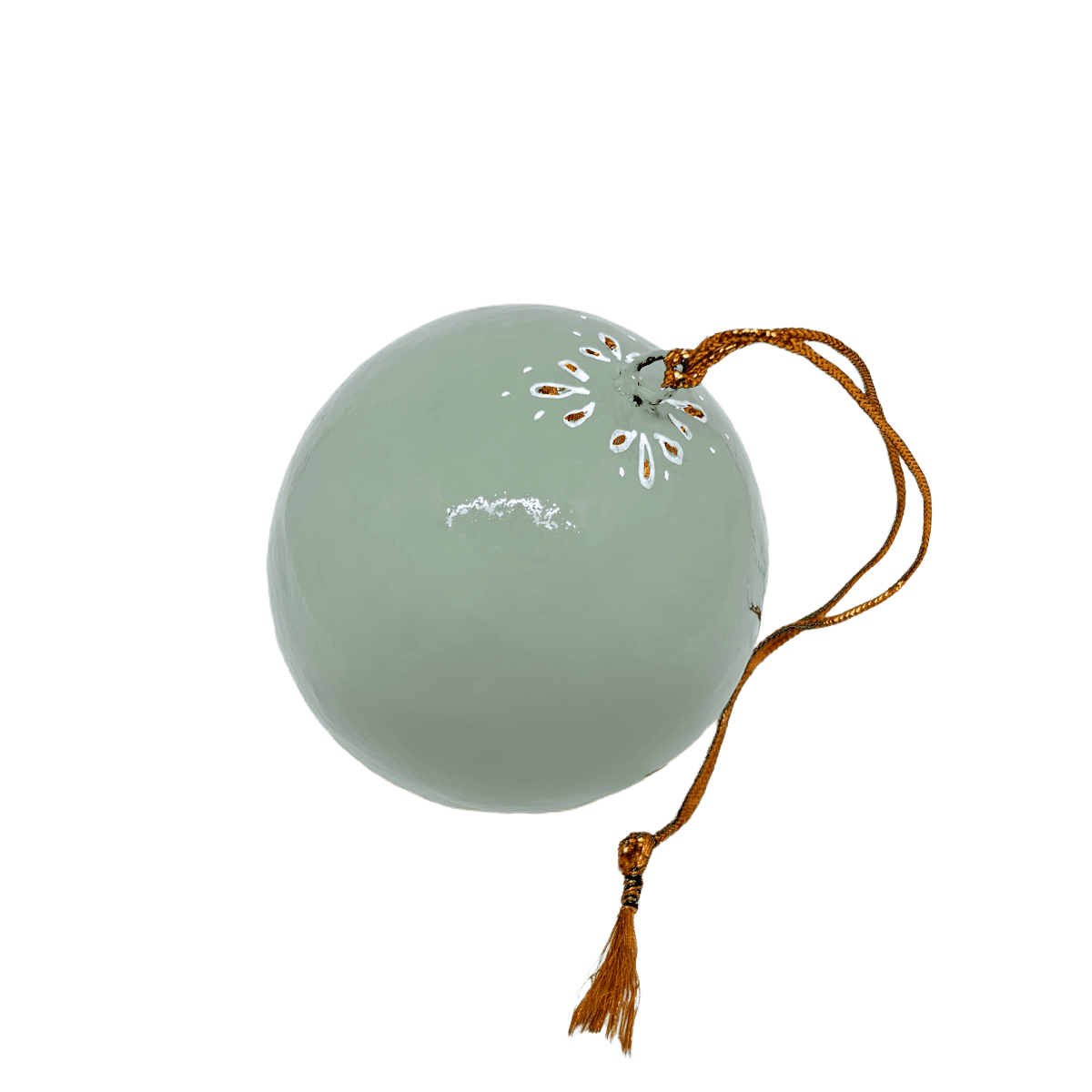 Mintfarvet ensfarvet julekugle fra Balsalen
