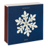 Stor tændstikkeæske fra Archivist Gallery, hvor en stor hvid snefnug er på. Perfekt til vinter og jul