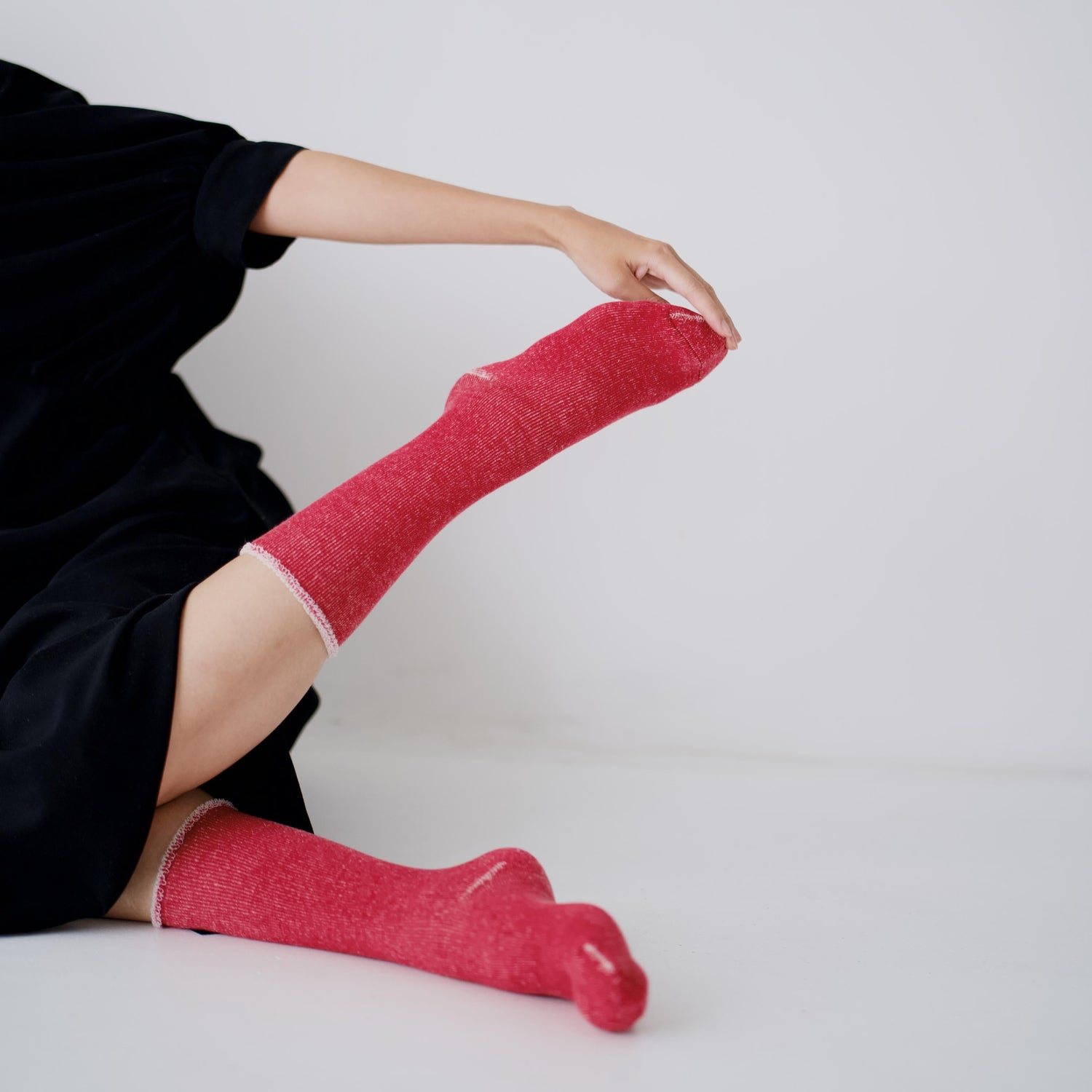 Strømper - Cotton Wool Pile - Coral (HK0109)