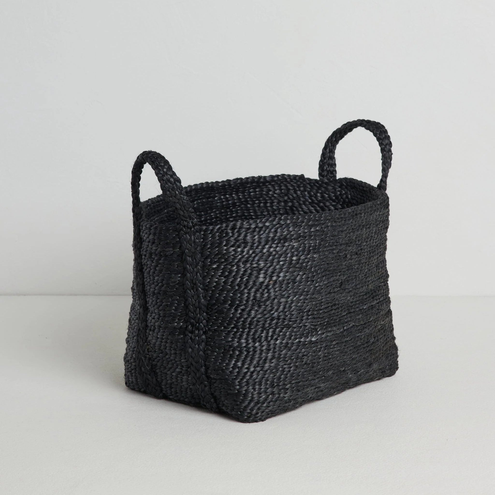 Firkantet Kurv - Jute - Charcoal