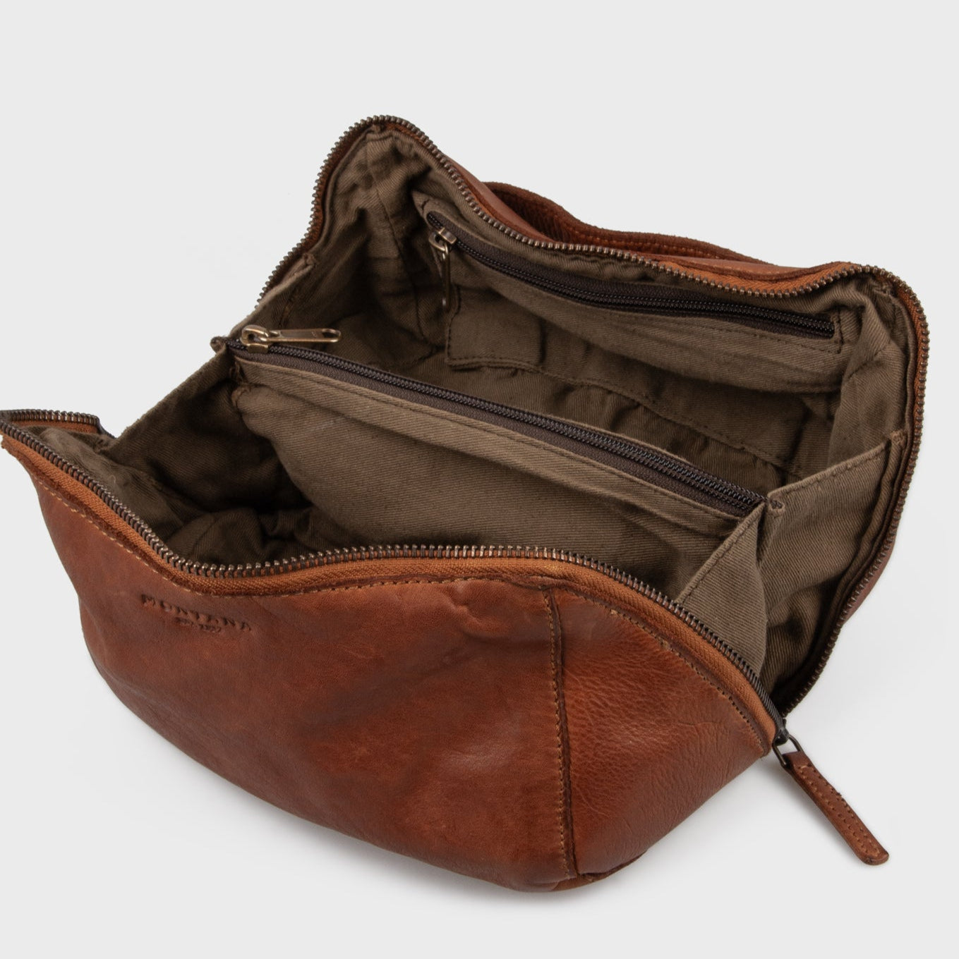 Austin Mellem Toilettaske - Cognac