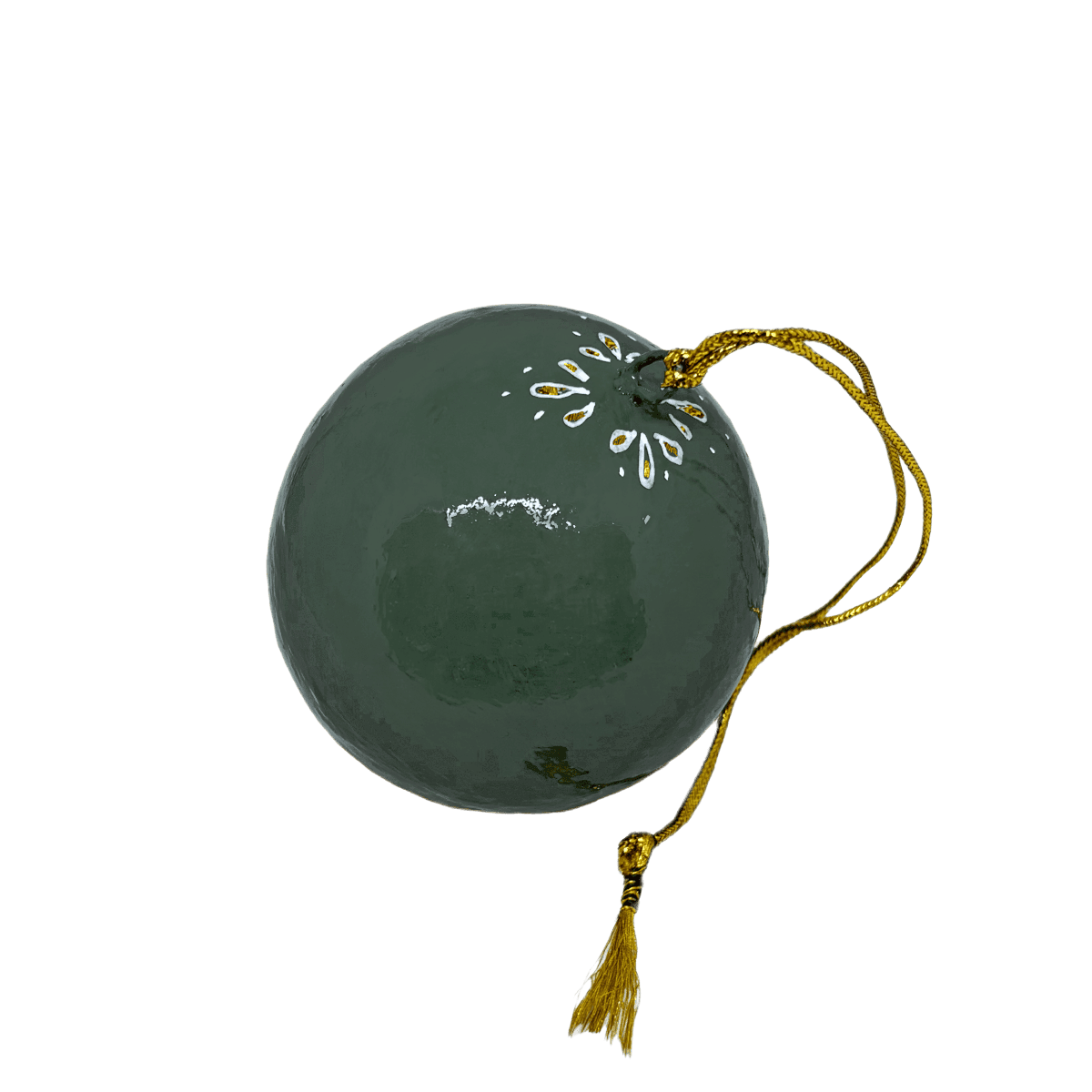 Julekugle fra Balsalen i mørkegrøn