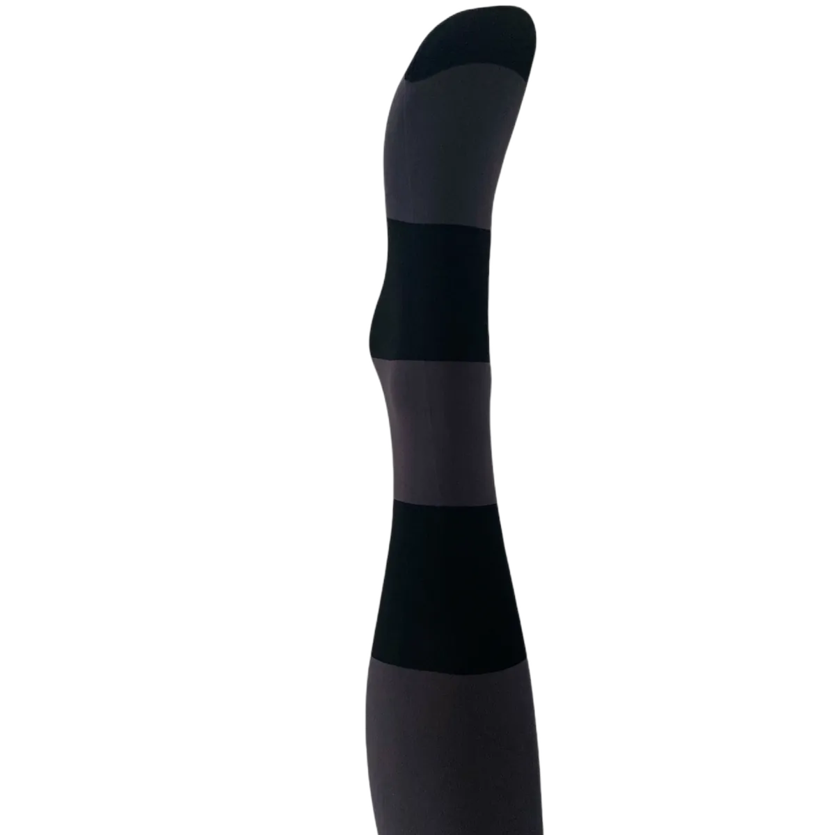 Inge Strømpebukser - Dark grey w. black stripe