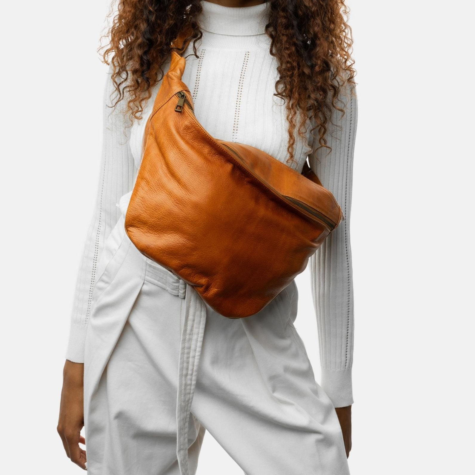Merla, Stor Bumbag - Burned Tan