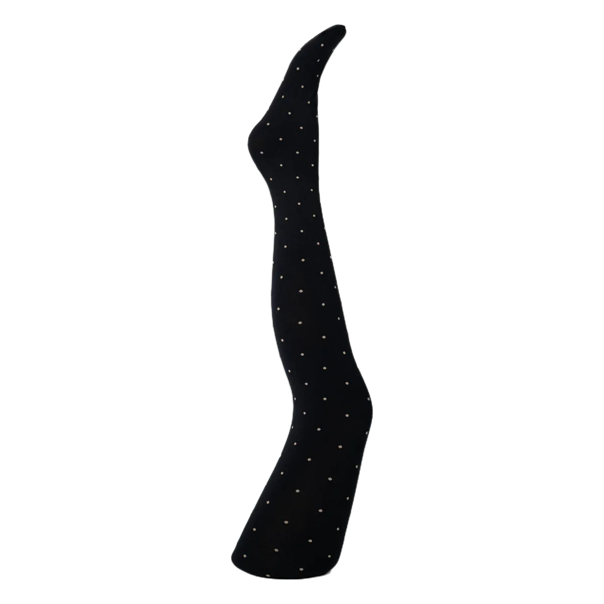 Agnes Strømpebukser - Black w. light sand dots