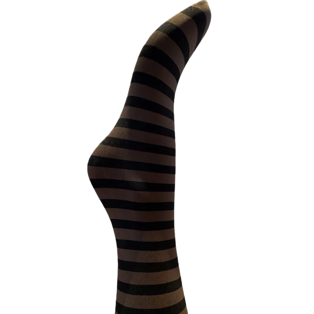 Vilma Strømpebukser - Dark brown and black stripe