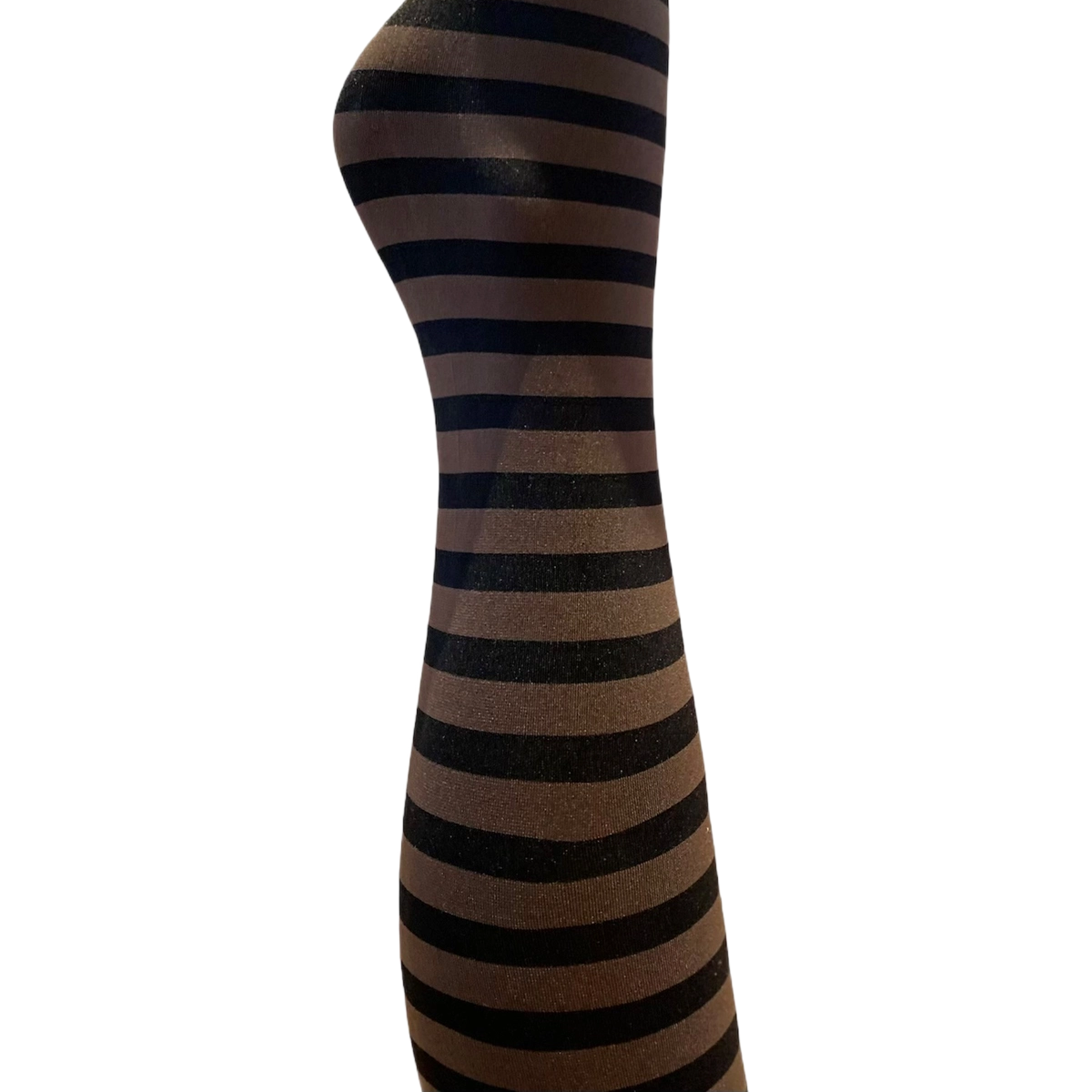 Vilma Strømpebukser - Dark brown and black stripe