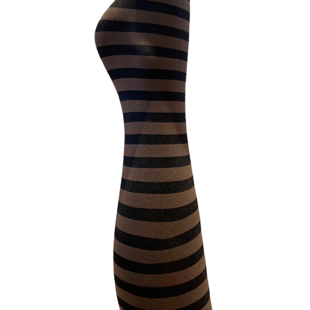 Vilma Strømpebukser - Dark brown and black stripe