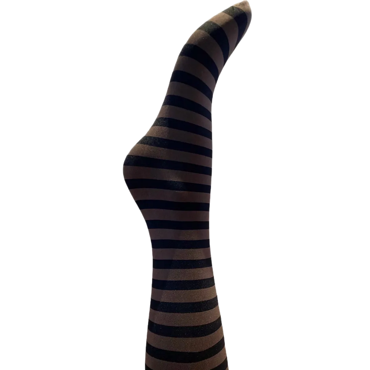 Vilma Strømpebukser - Dark brown and black stripe