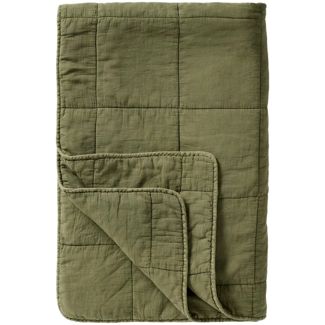 Quilt Tæppe - Bomuld - Olive (29)