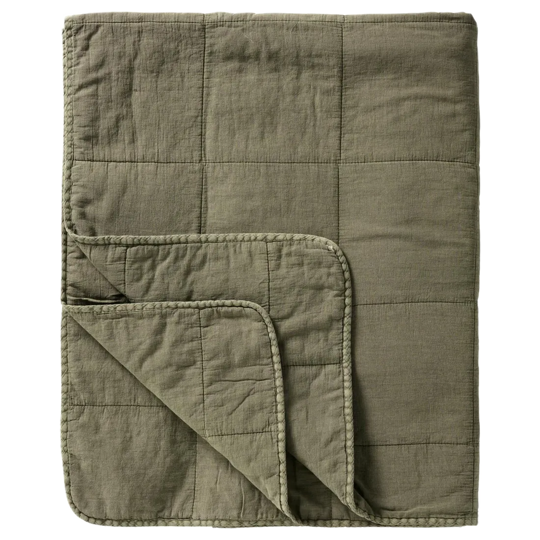 Quilt Sengetæppe Bomuld - Eucalyptus Green (93)