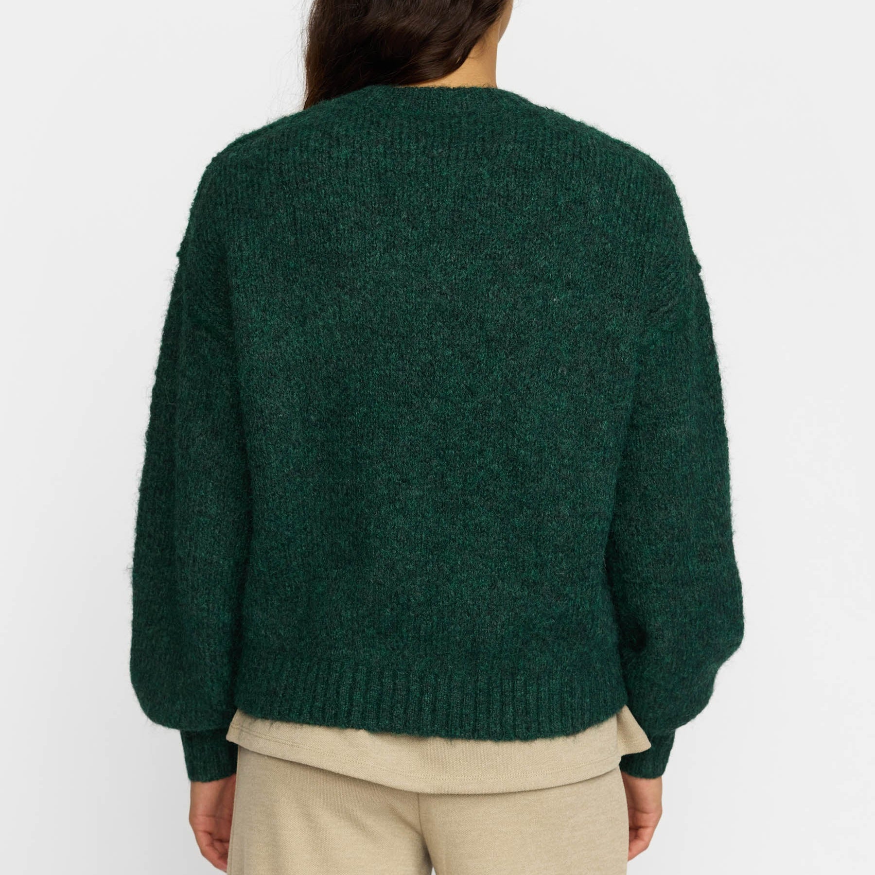 Mørkegrøn lækker blød mohair sweater fra Selfhood