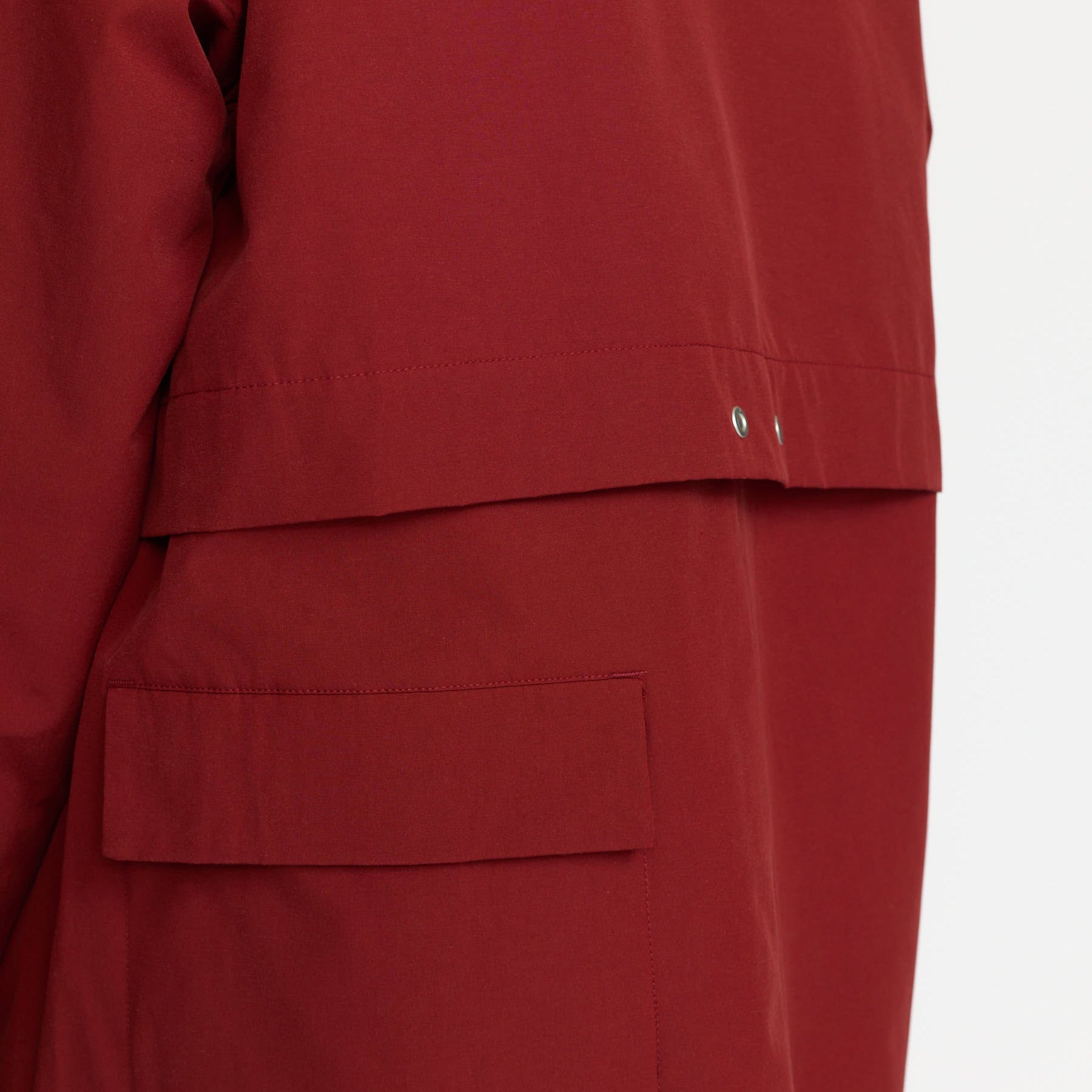 Rød/bordeaux trenchcoat vinterjakke fra Selfhood