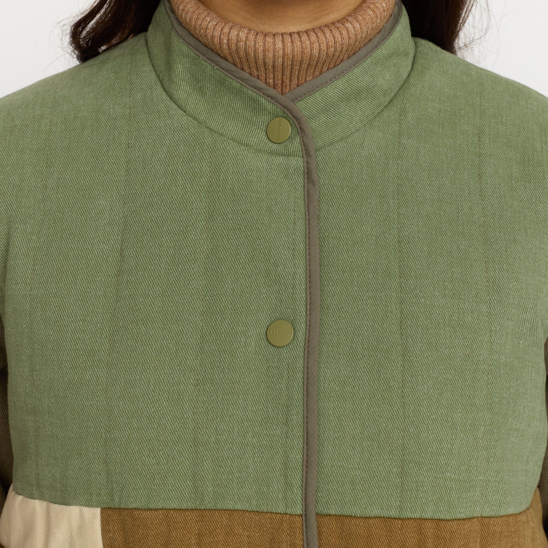 Quiltet Patchwork Jakke - Army