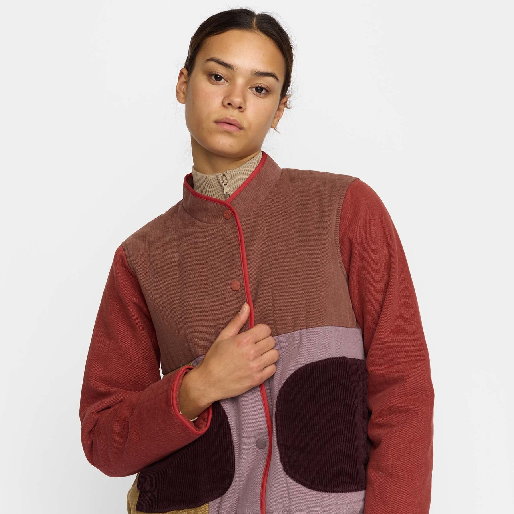 Quiltet Patchwork Jakke - Brown