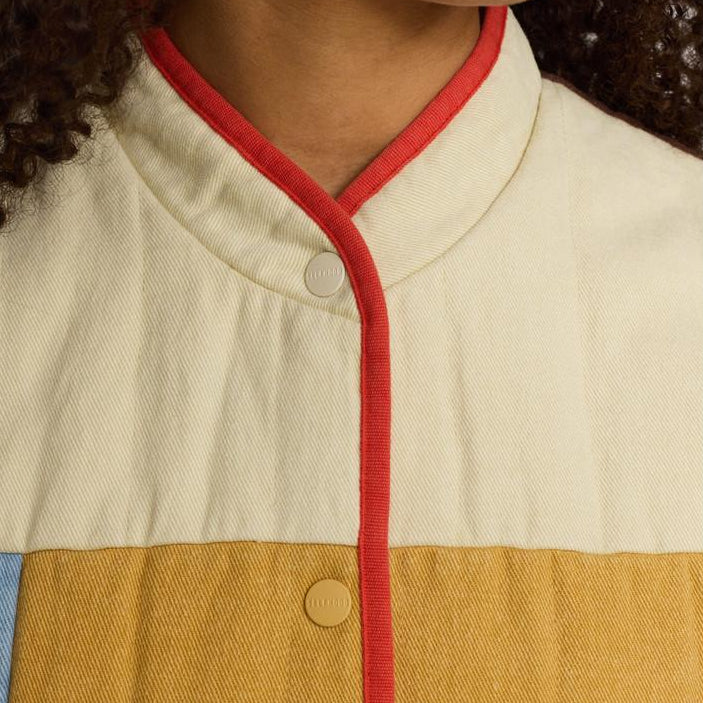 Quiltet Patchwork Vest - Bomuld - Off White