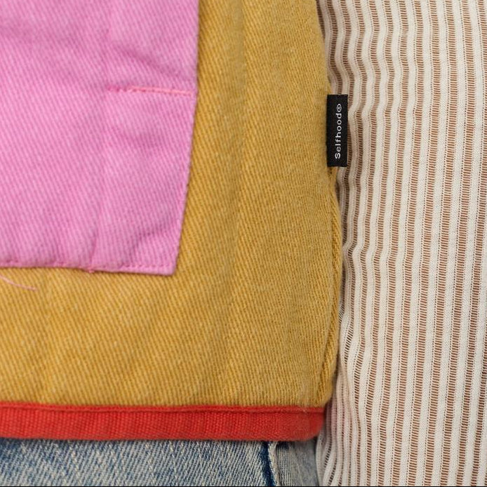 Quiltet Patchwork Vest - Bomuld - Off White