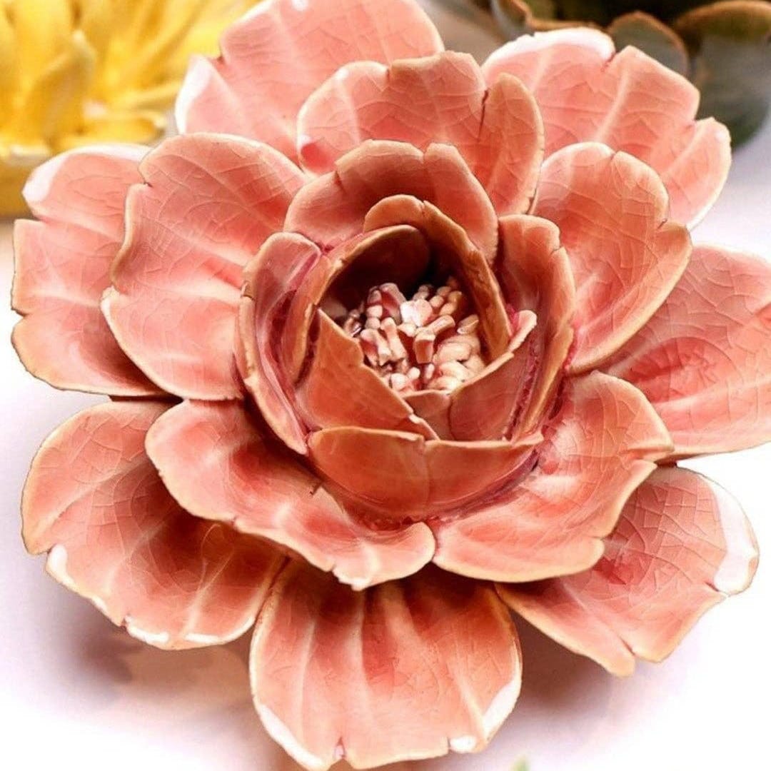 Keramikblomst - Champagne Pink Rose (EG37)