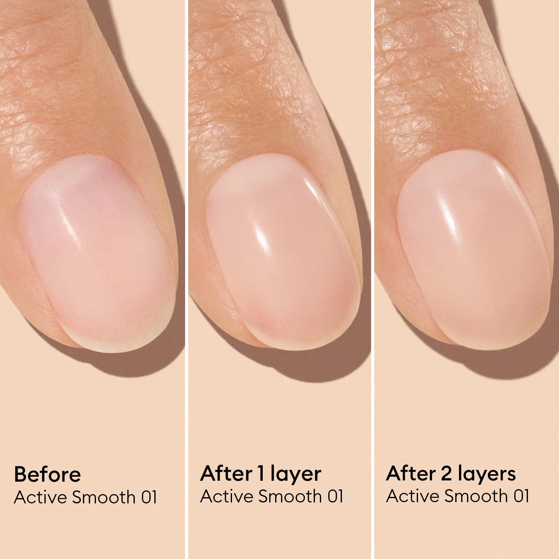 Active Smooth Neglelak - Sheer Beige Finish (01)
