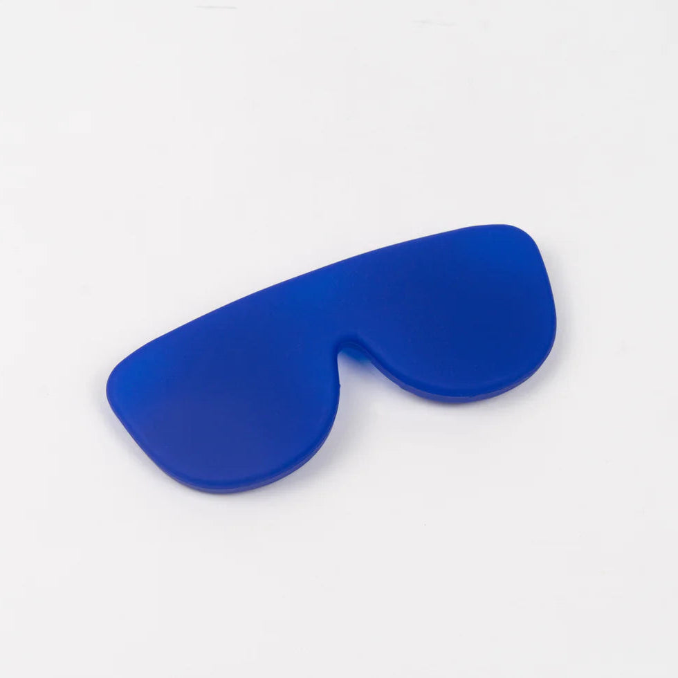 Navy blå foldbart brilleetui i silikone fra Lups The Case