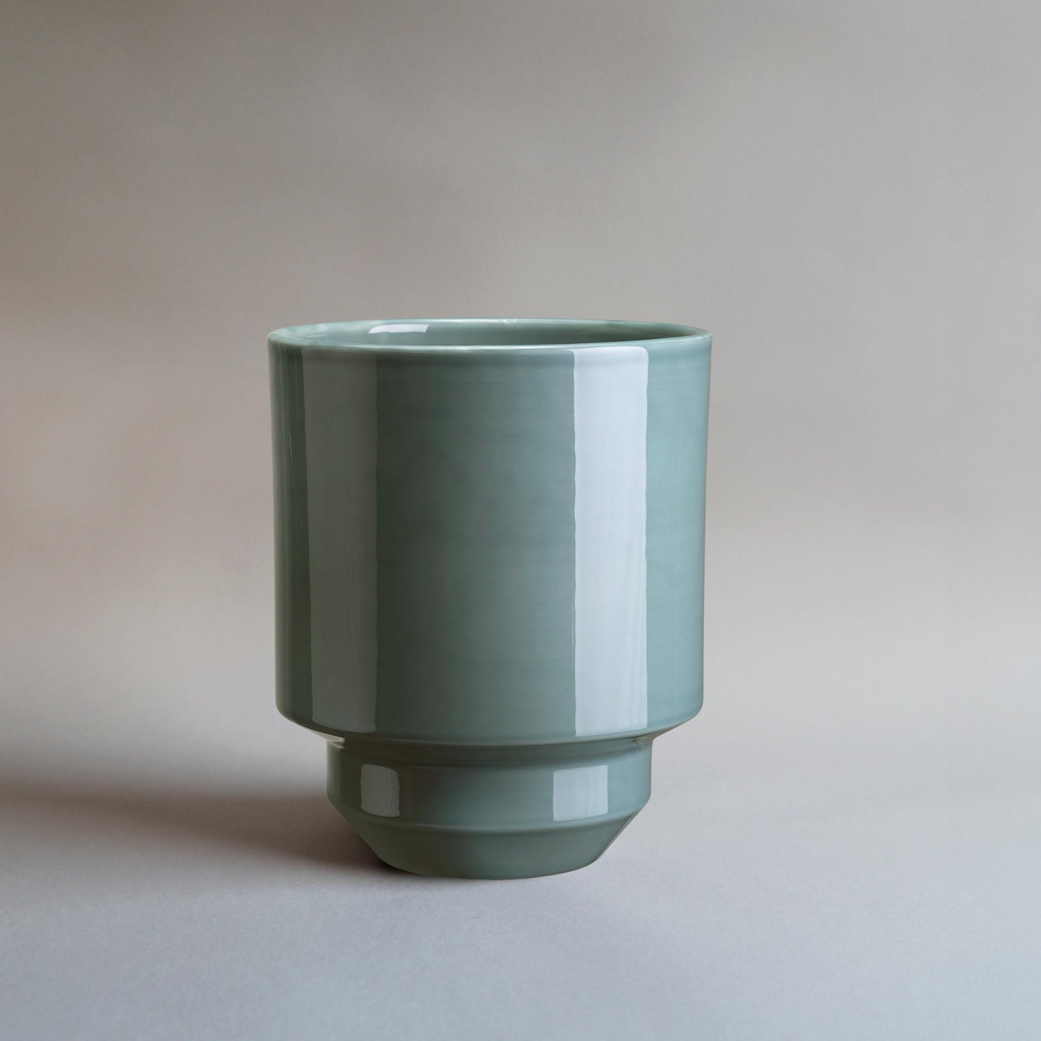 Lyseblå glaseret Hof potte fra Bergs Potter