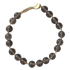 Grå perlearmbånd med smokey quartz krystal sten fra IBU Jewels