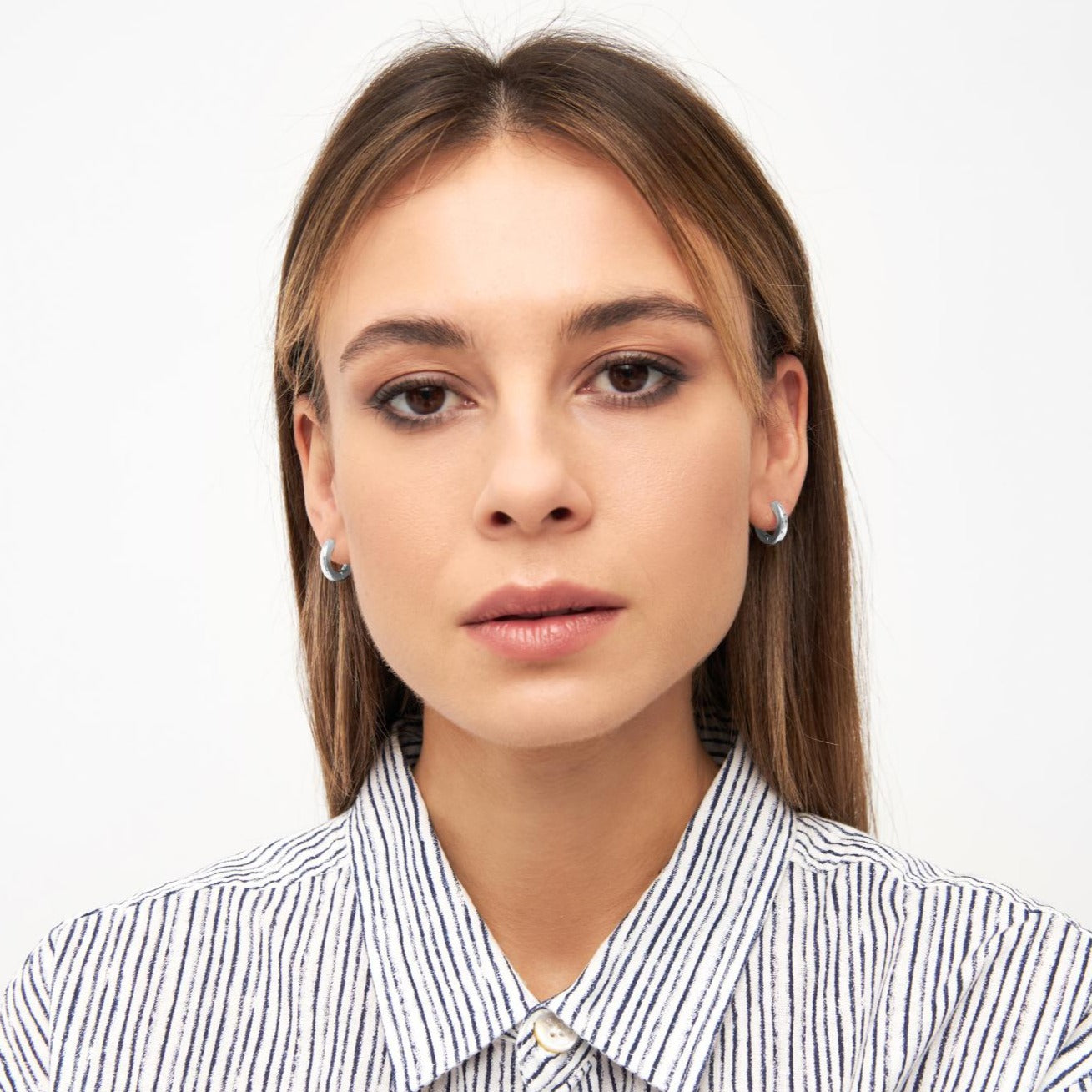 Buckle Hoops Øreringe - Sølv