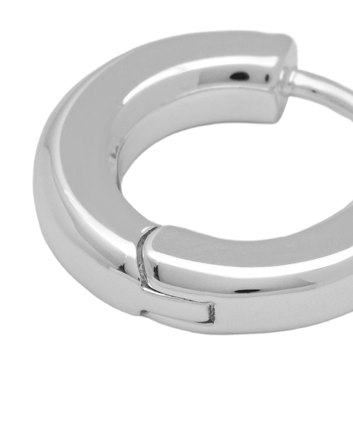 Buckle Hoops Øreringe - Sølv