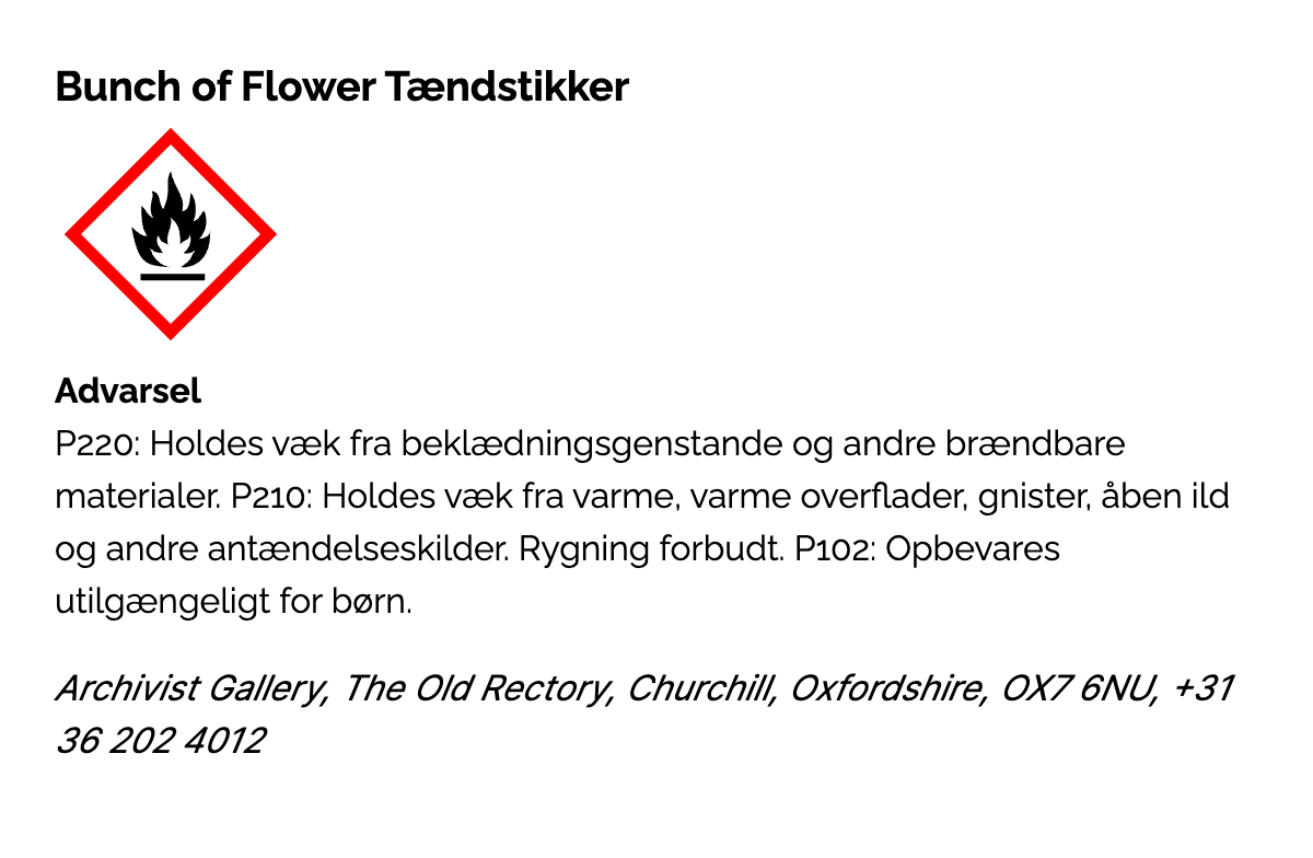Tændstikker - Bunch of Flower