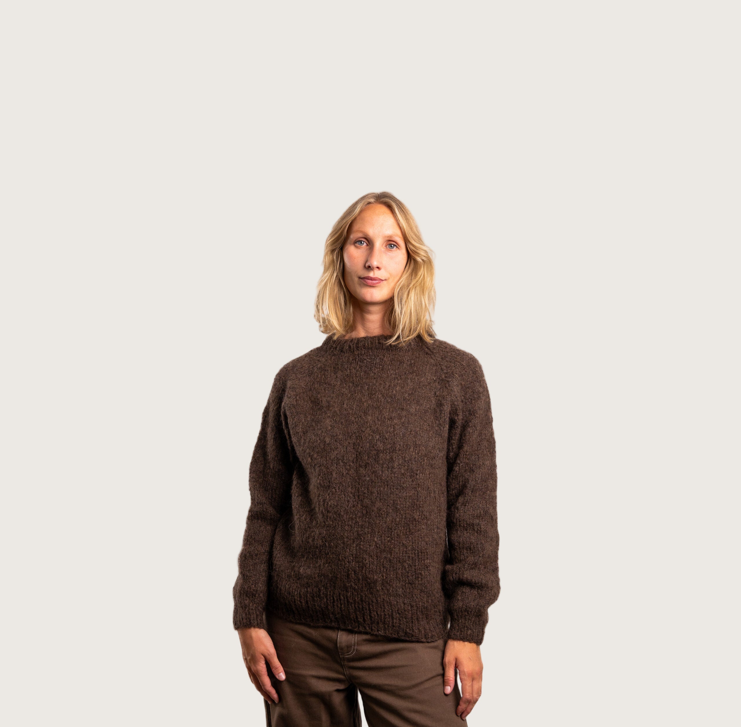 Ida Striktrøje - Alpacamix - Brown