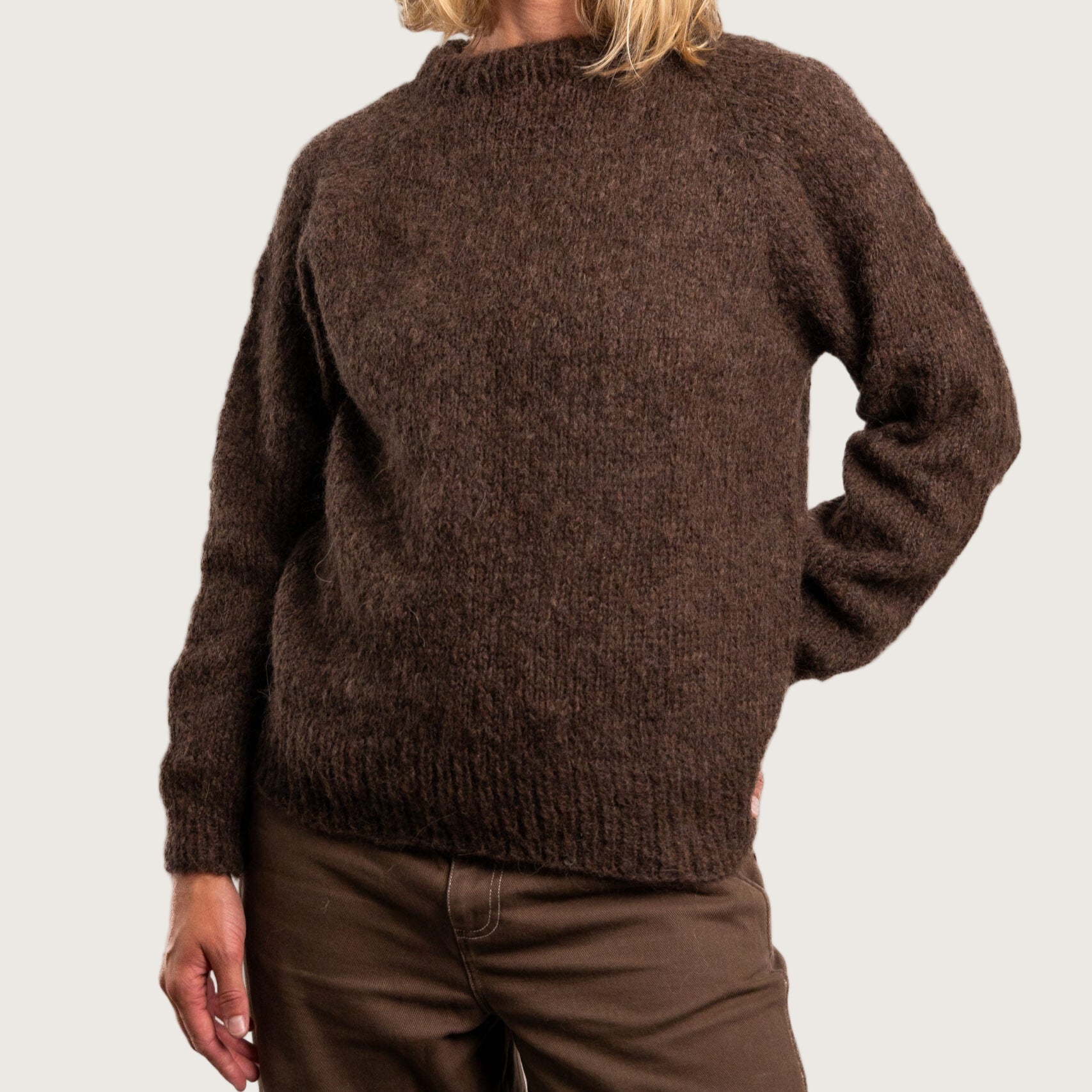 Ida Striktrøje - Alpacamix - Brown