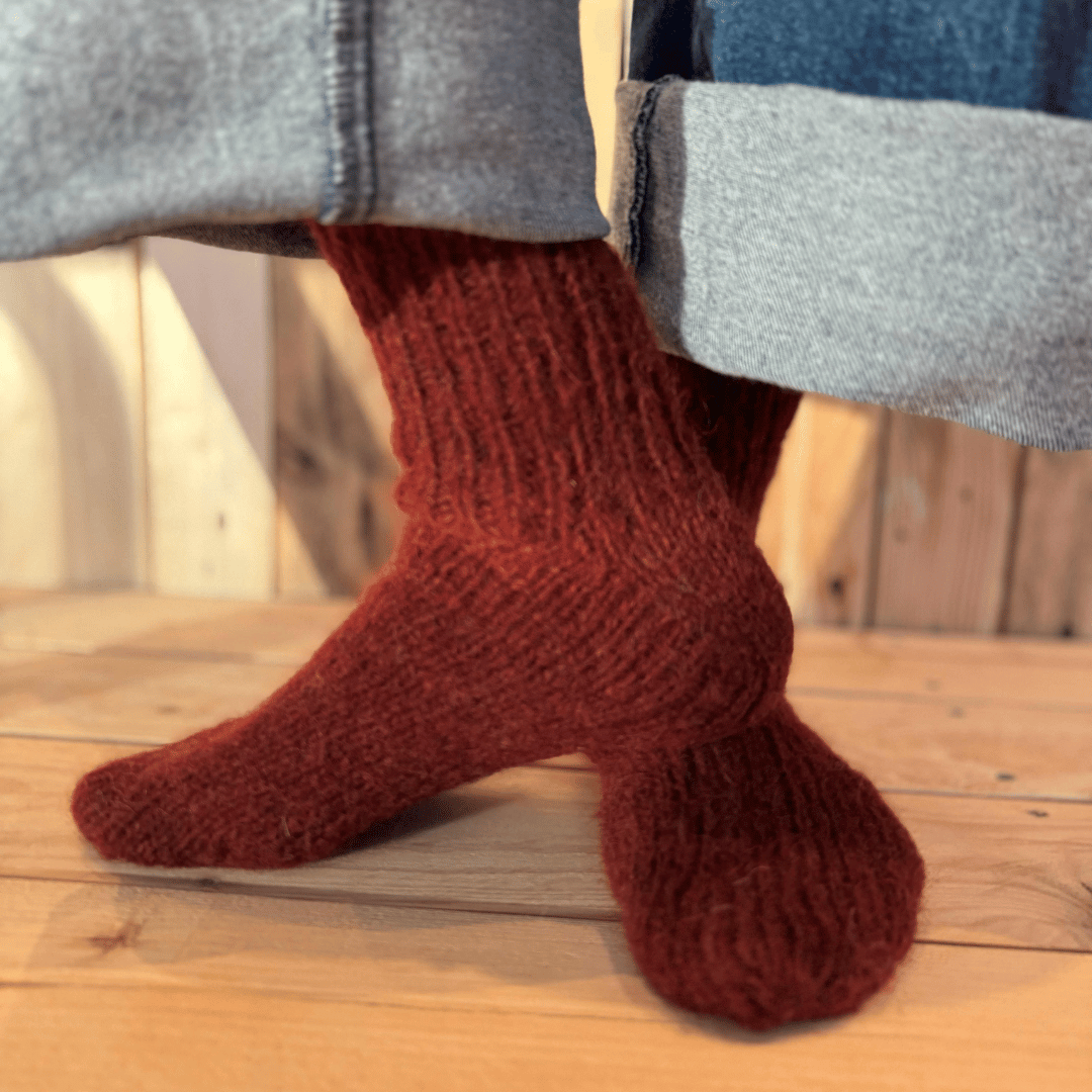 Peace Socks - Winered