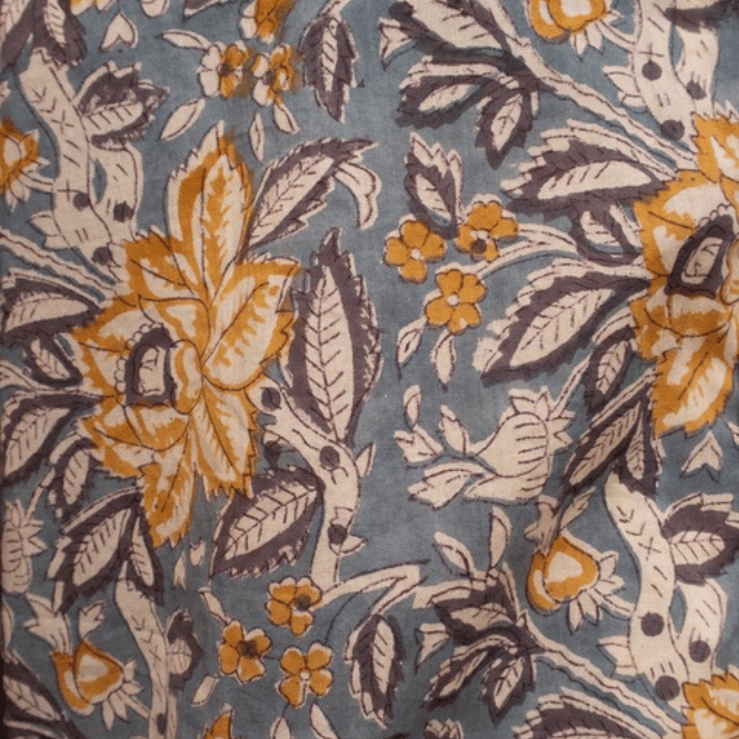 Pyjamas i Blokprint- Soft Blue Big Flower