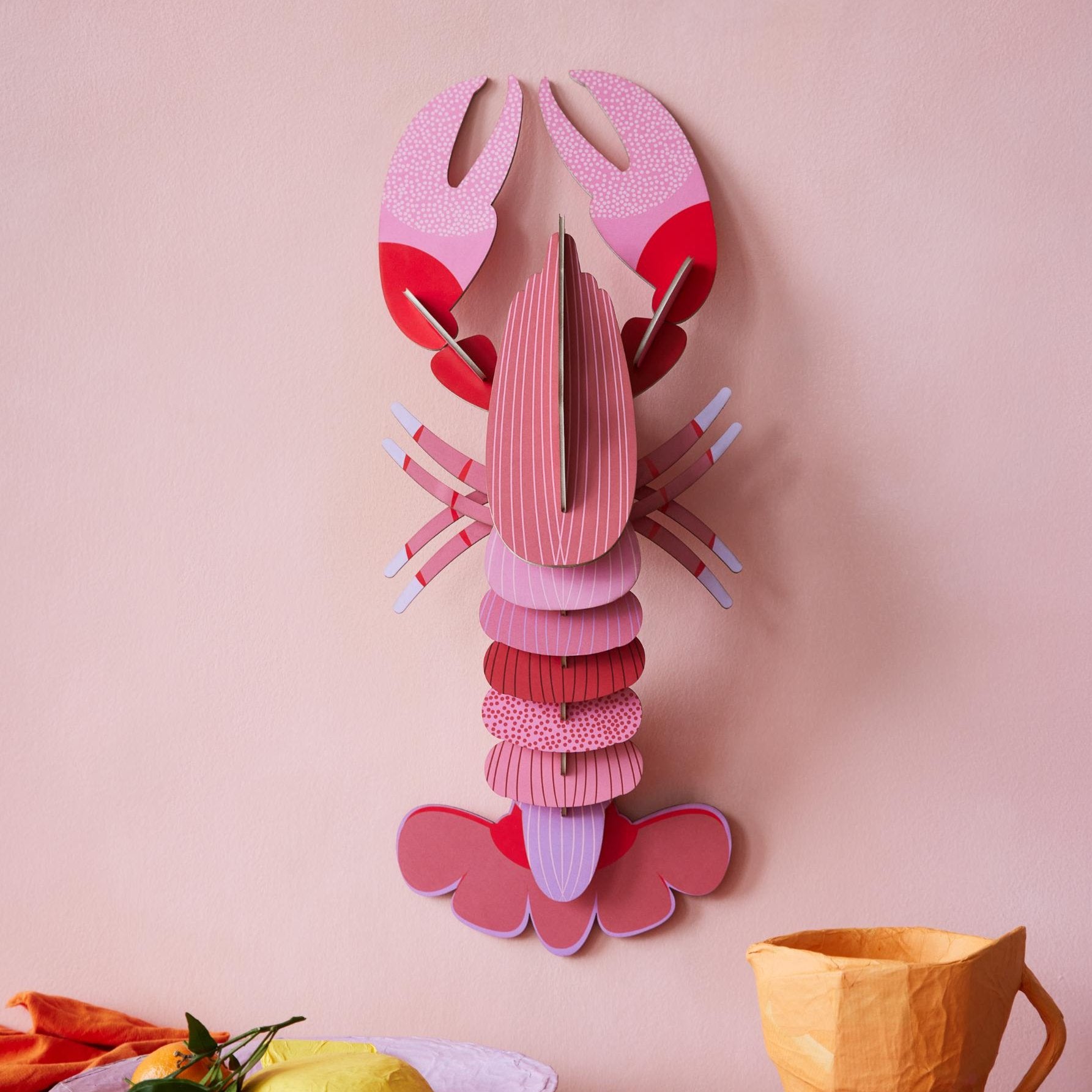 Vægdekoration - Pink Lobster DELUXE