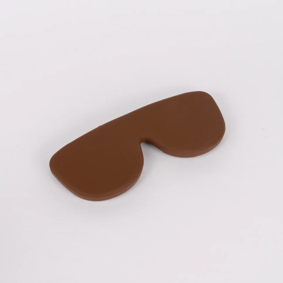 Brunt foldbart brilleetui i silikone fra Lups The Case