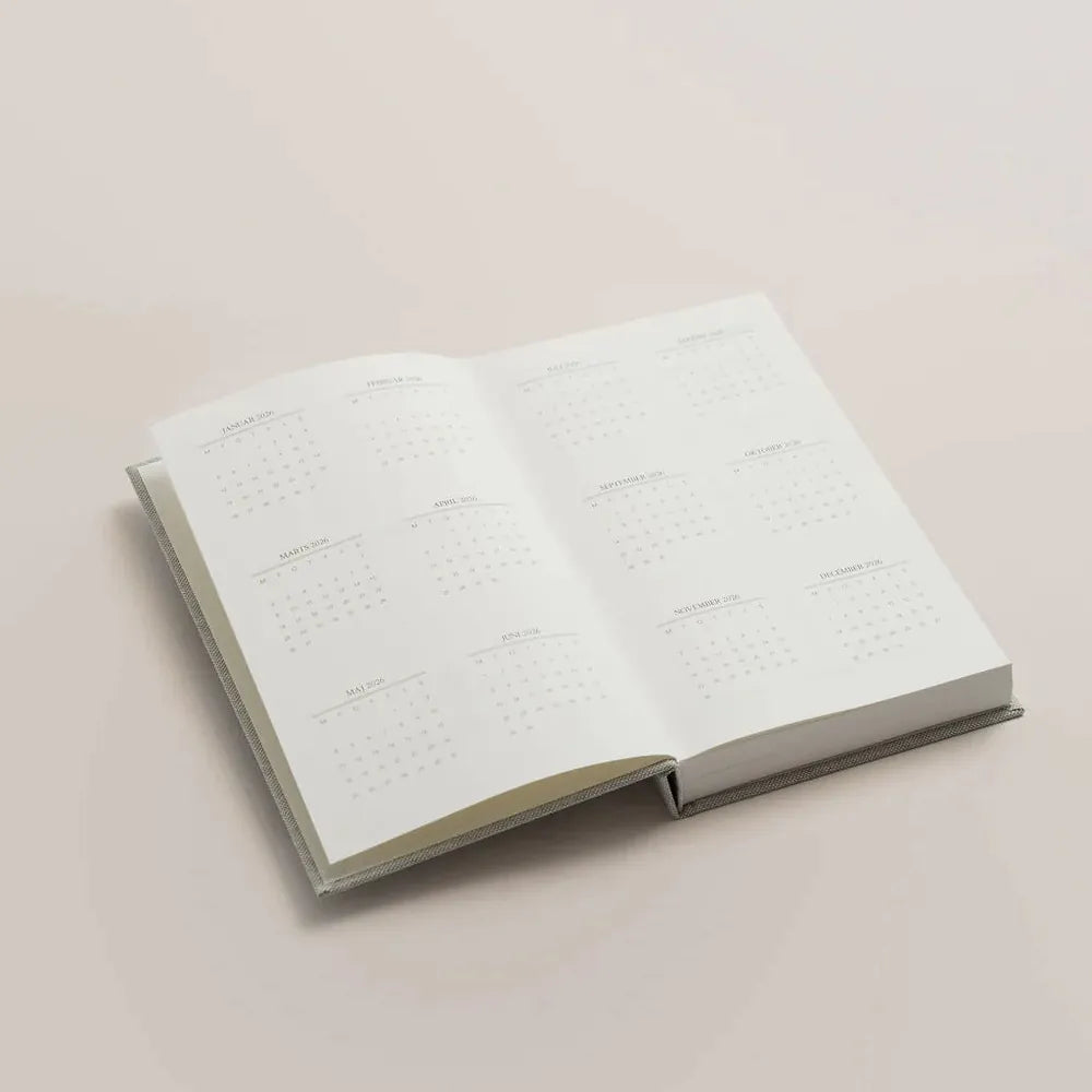 Atelier Aarhus Dagskalender 2026 - foldet ud