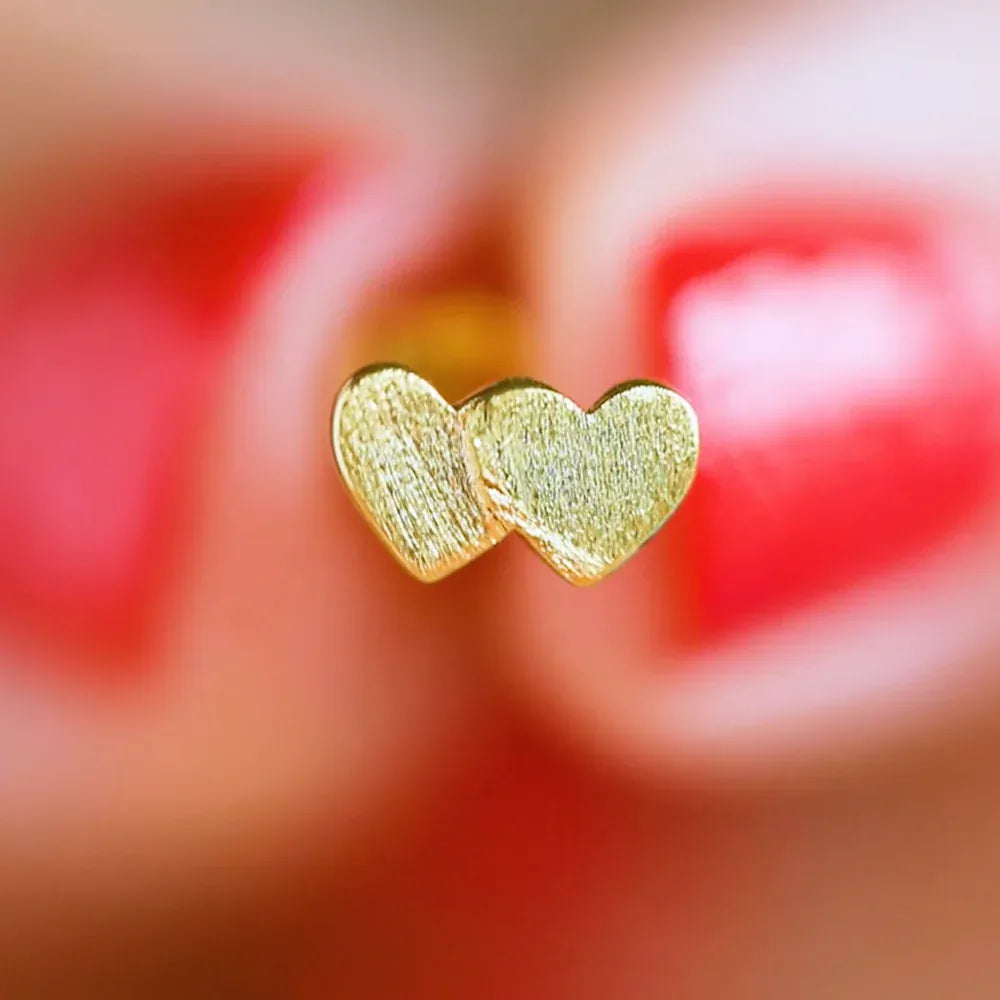 Domino Hearts 2 Ørering - Guld