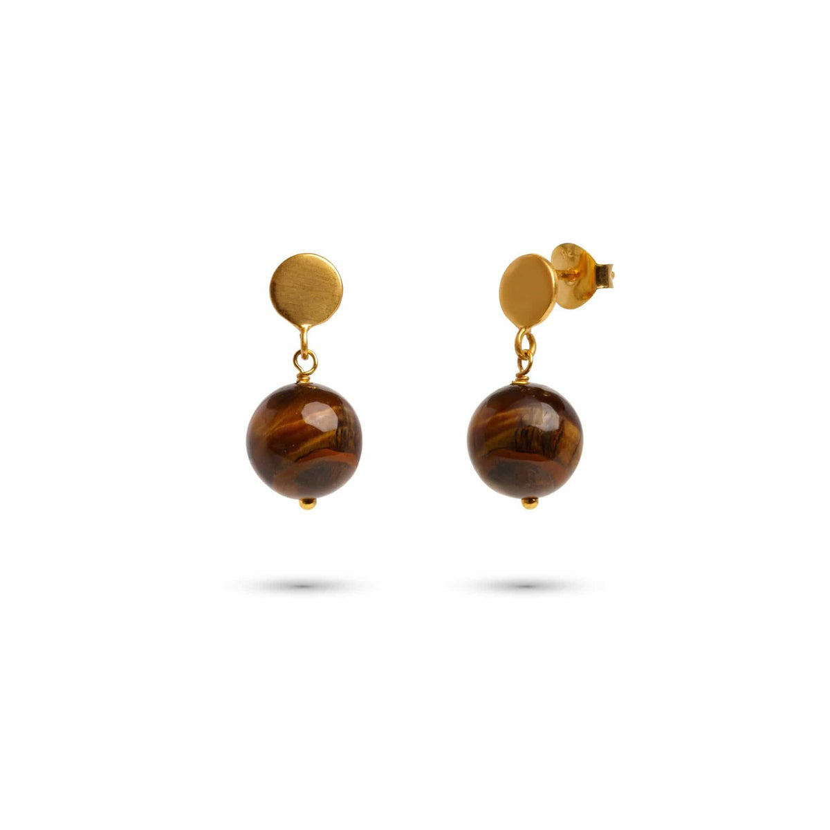 Stud Bo Øreringe - Tiger Eye (ES07)
