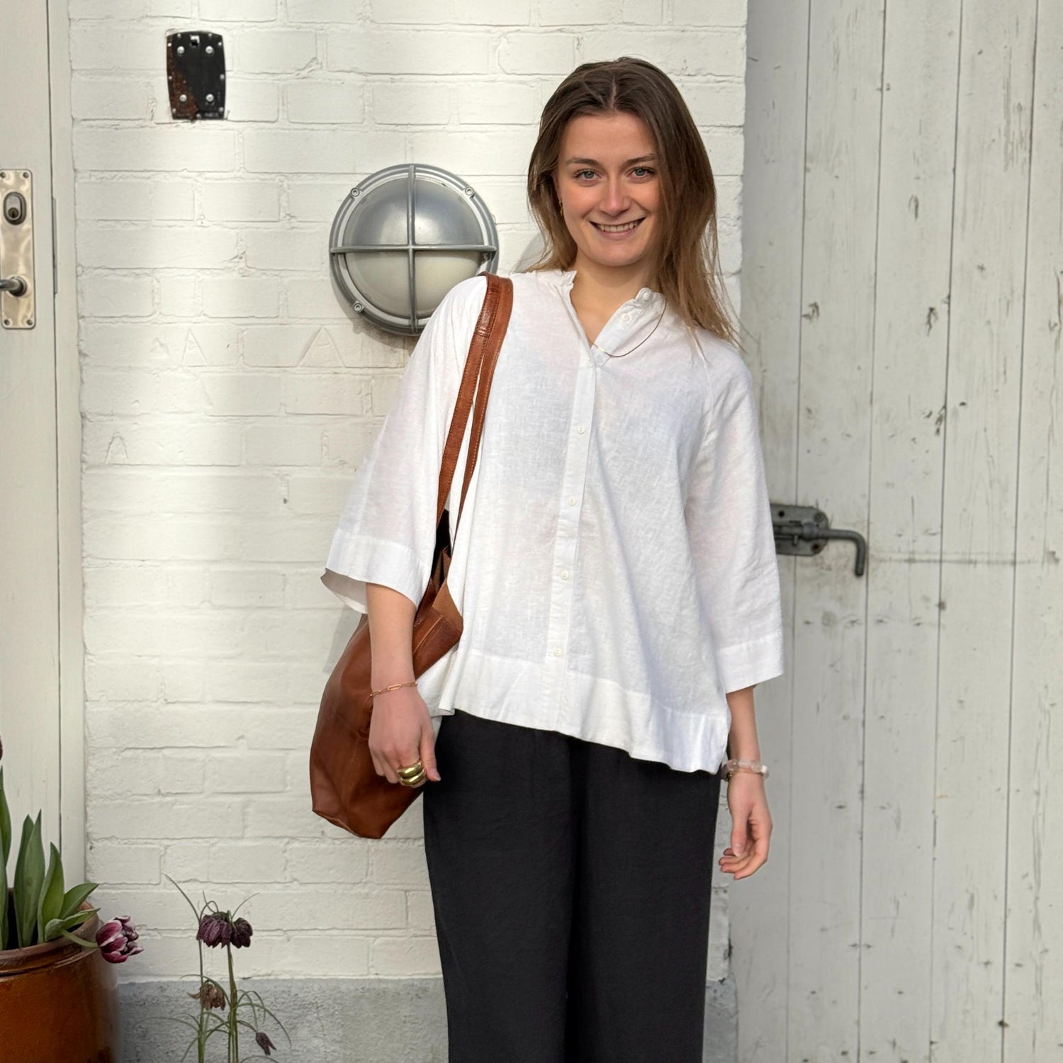 Abu Dhabi Skjorte - Hør - Bright White