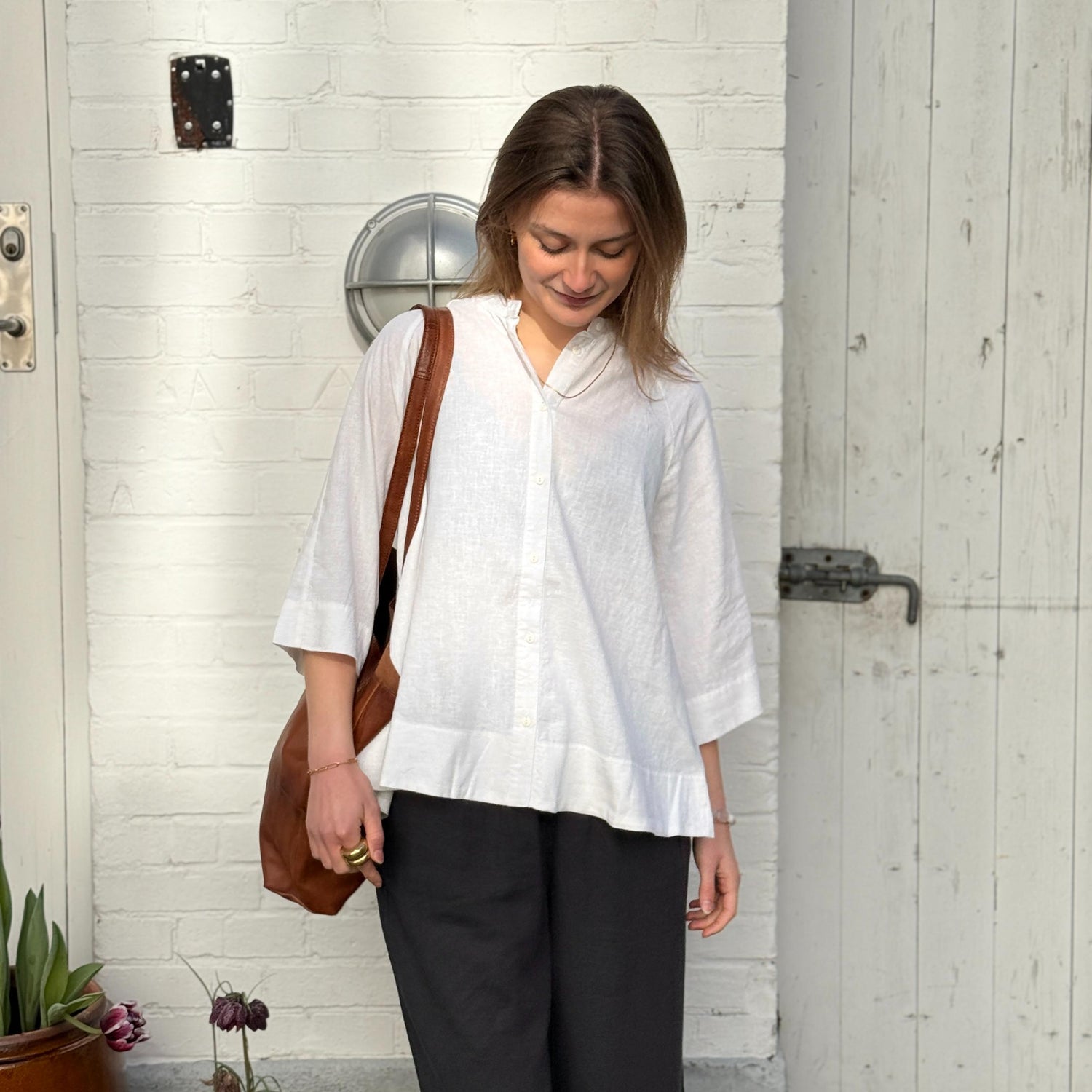 Abu Dhabi Skjorte - Hør - Bright White