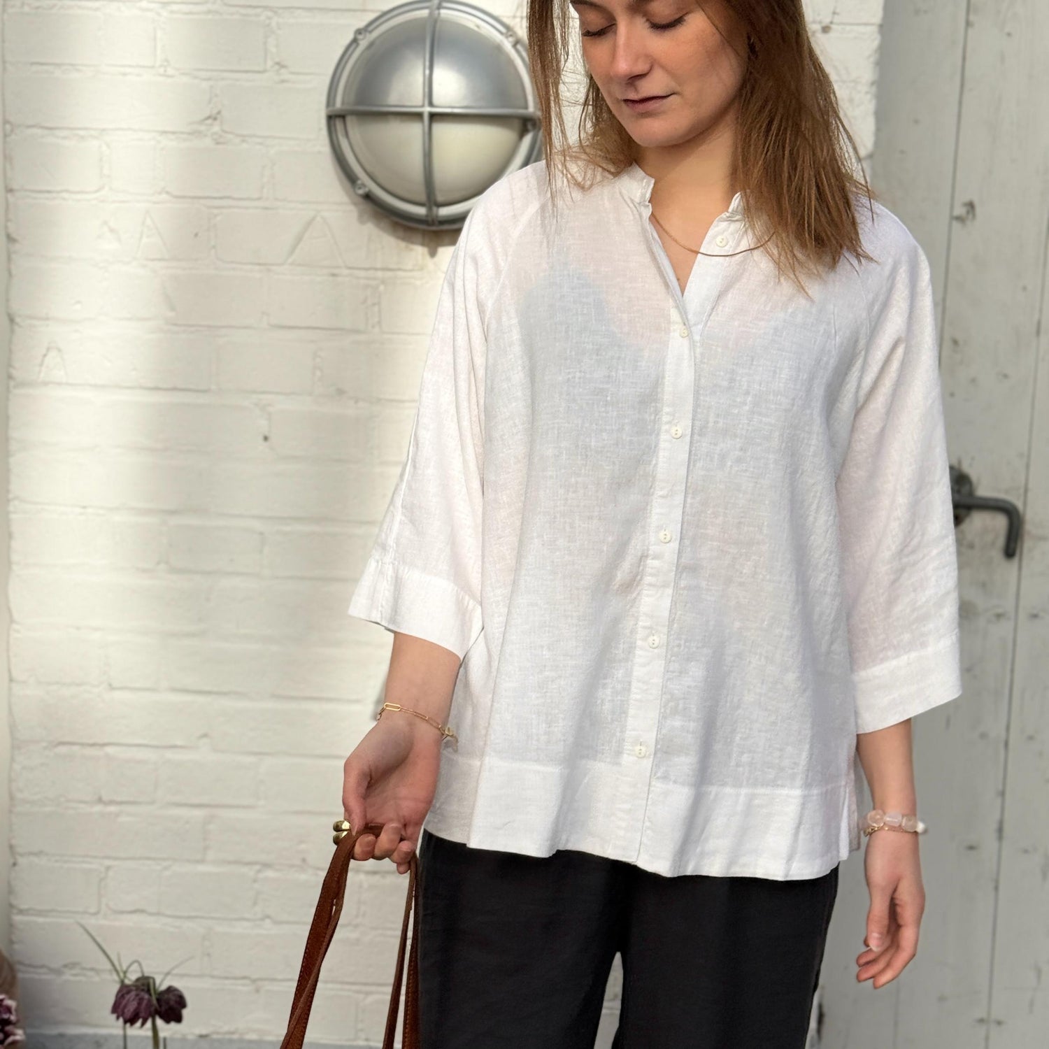 Abu Dhabi Skjorte - Hør - Bright White