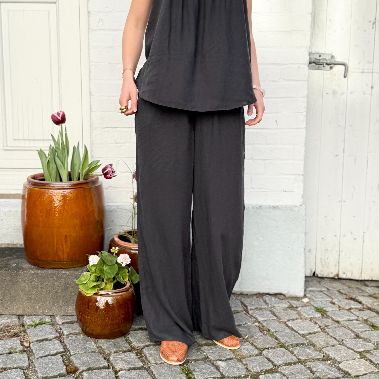 Cayenne Bukser - Hør - Phantom