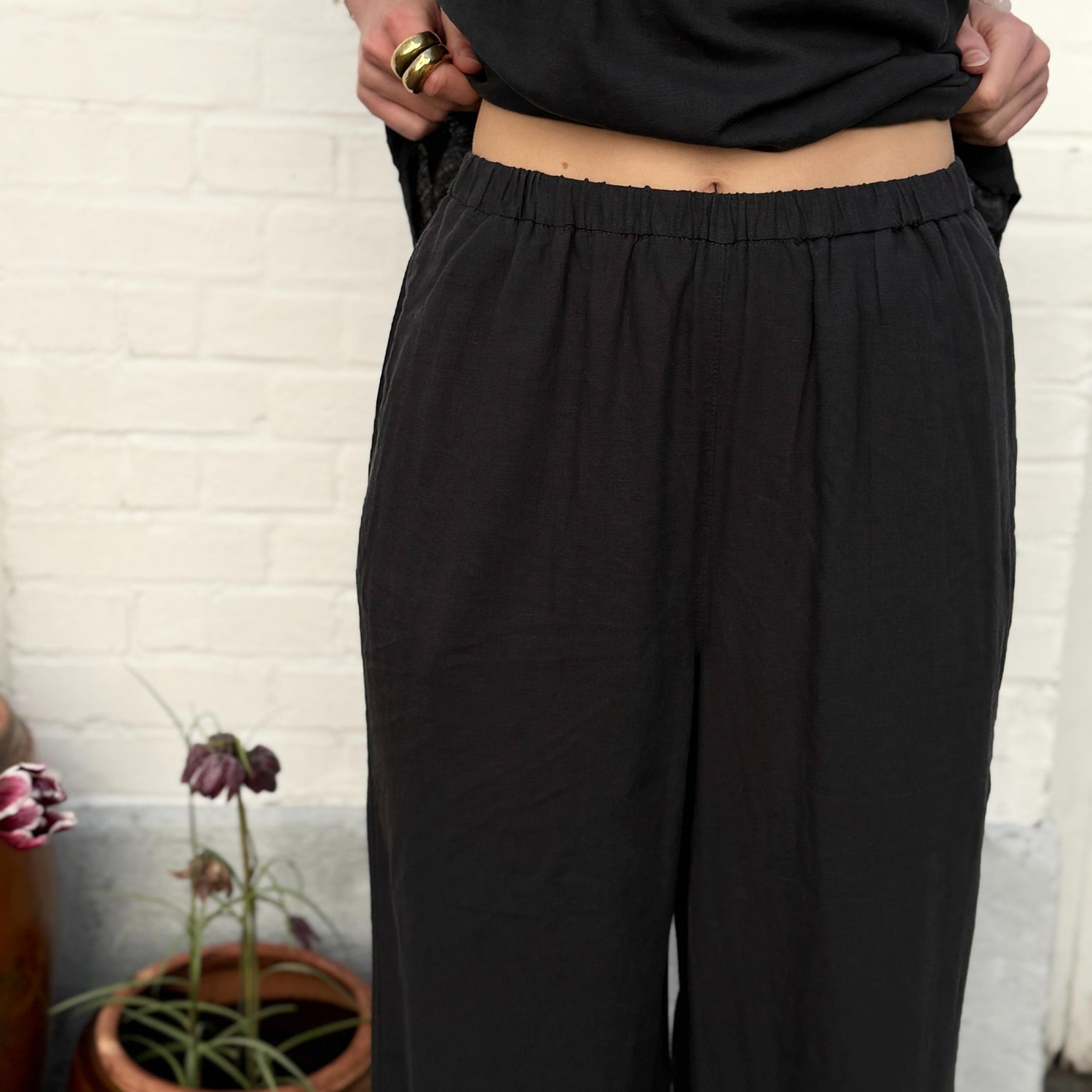 Cayenne Bukser - Hør - Phantom