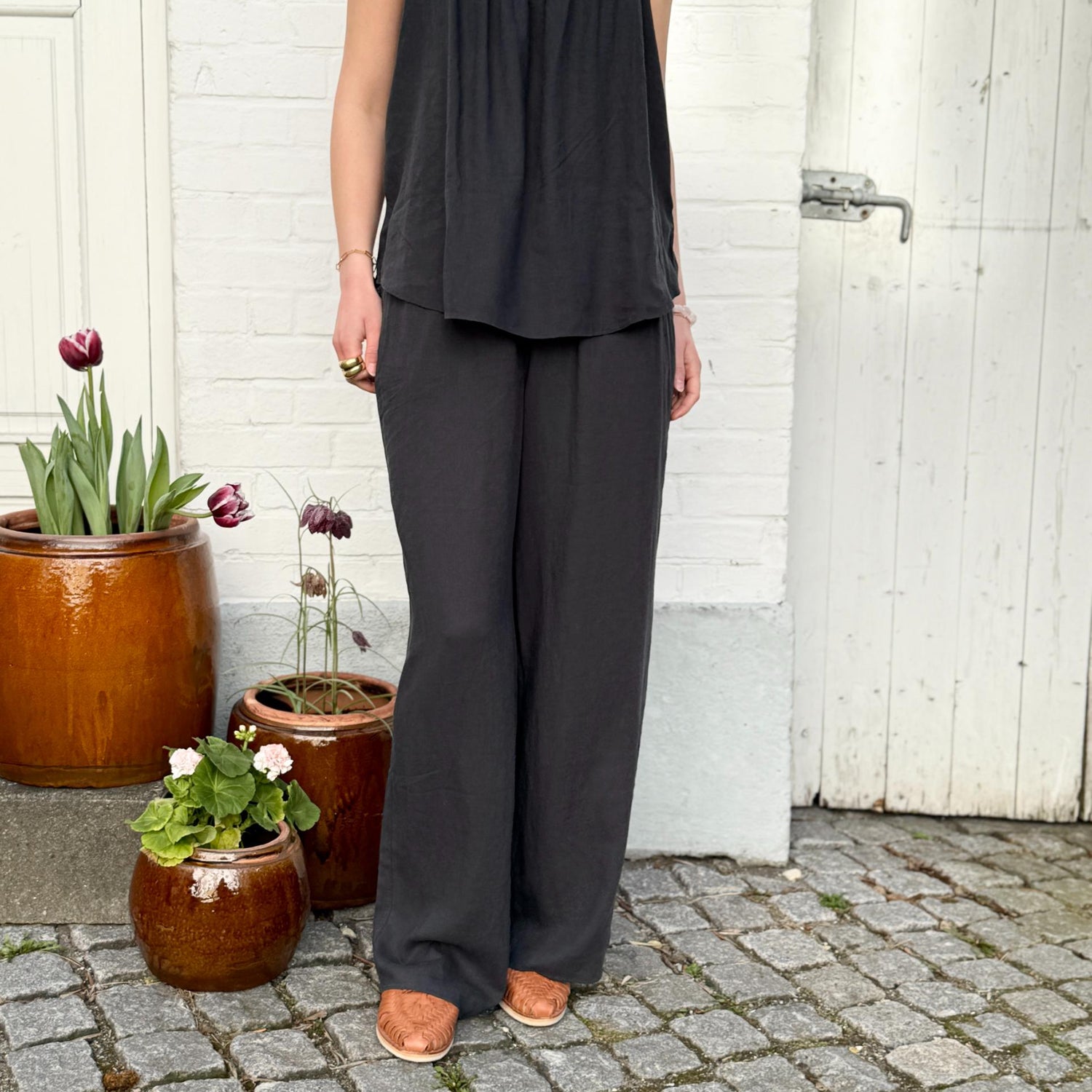 Cayenne Bukser - Hør - Phantom