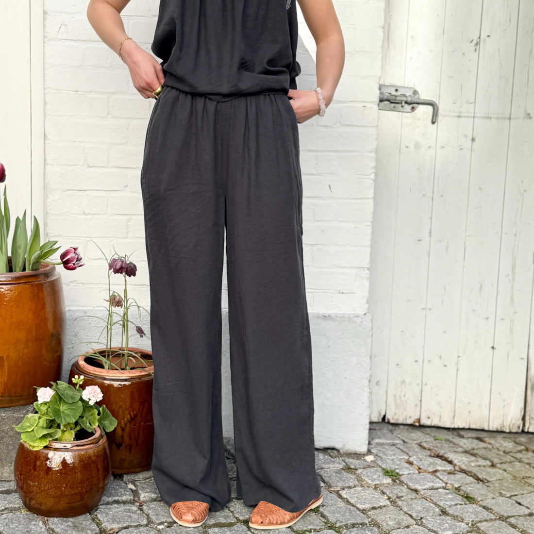 Cayenne Bukser - Hør - Phantom