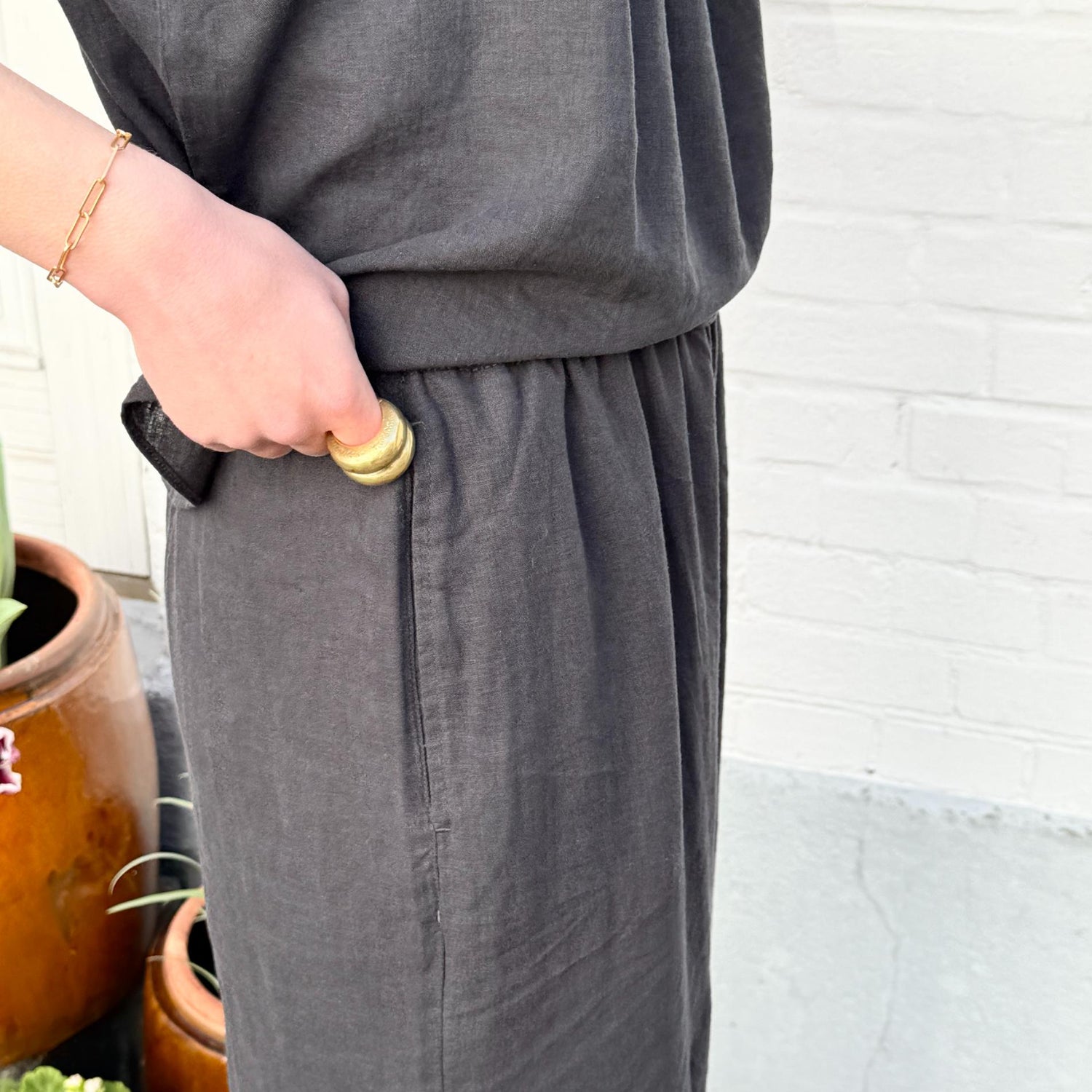 Cayenne Bukser - Hør - Phantom