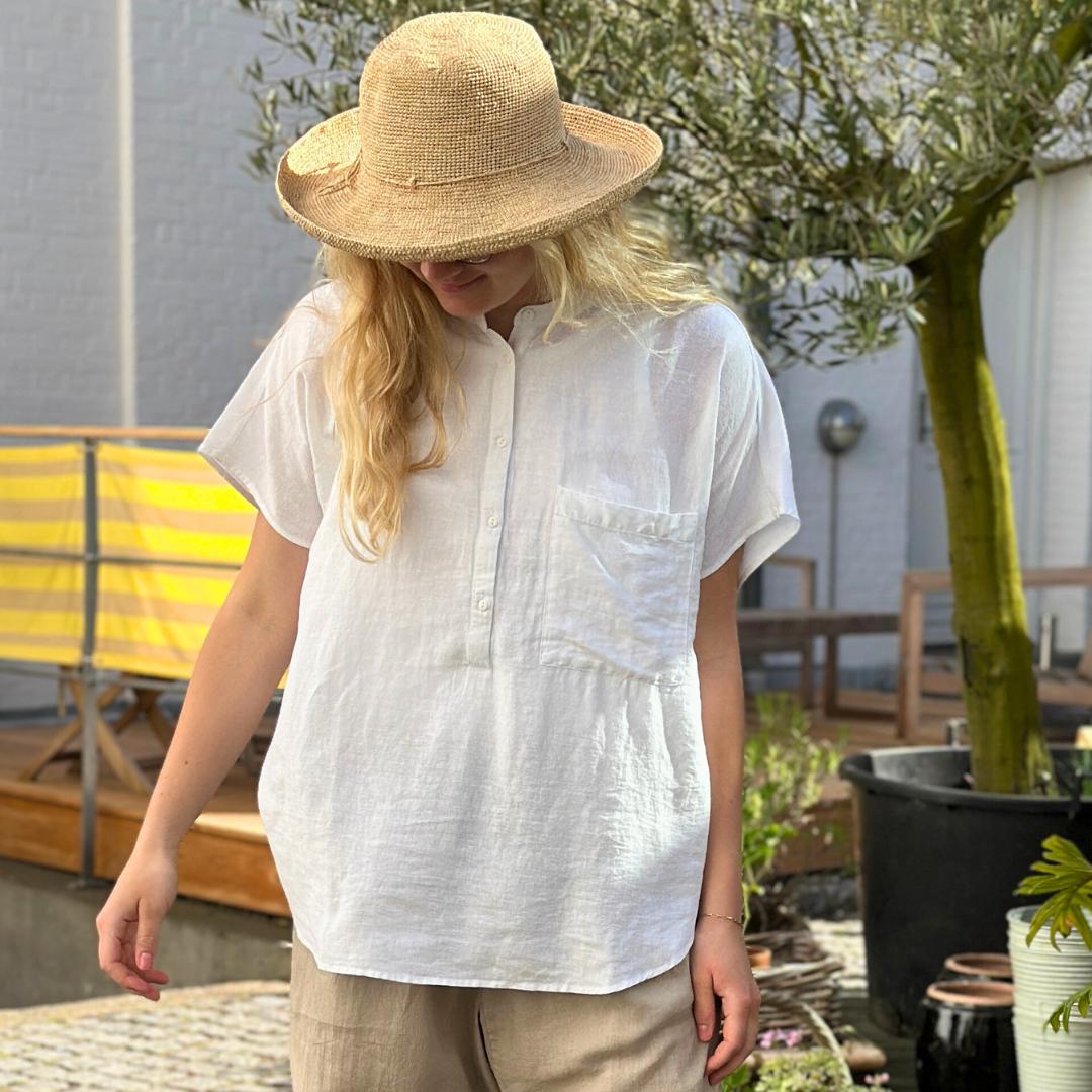 Colombo Skjorte - Hør - Bright White