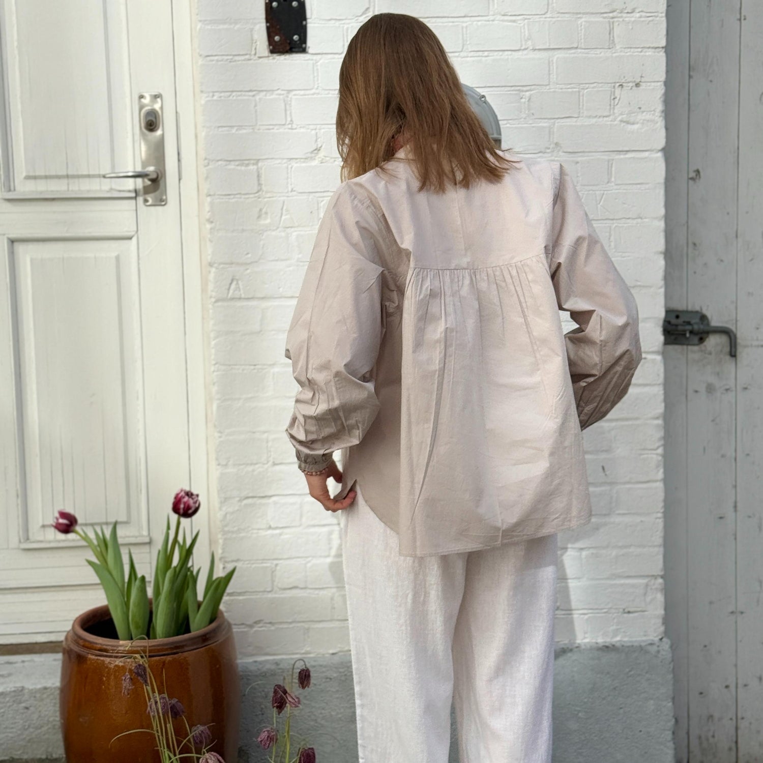 Florence Skjorte - Øko Bomuld - Chateau Grey