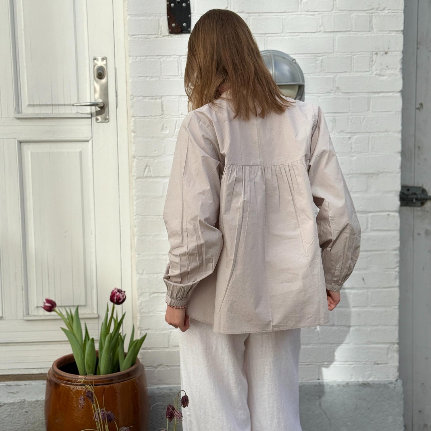 Florence Skjorte - Øko Bomuld - Chateau Grey